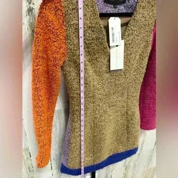 Tweed Color Block Mini Dress NWT - Picture 6 of 6